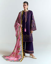 3-PC Unstitched Digital Printed Embroidered By Jugnu | SAGAR